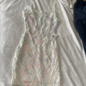 Sparkling Multicolor Sequin Mini Dress